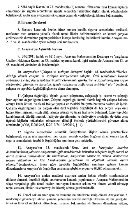 5684-sayili si̇gortacilik kanunu'nda aym i̇ptali̇-779