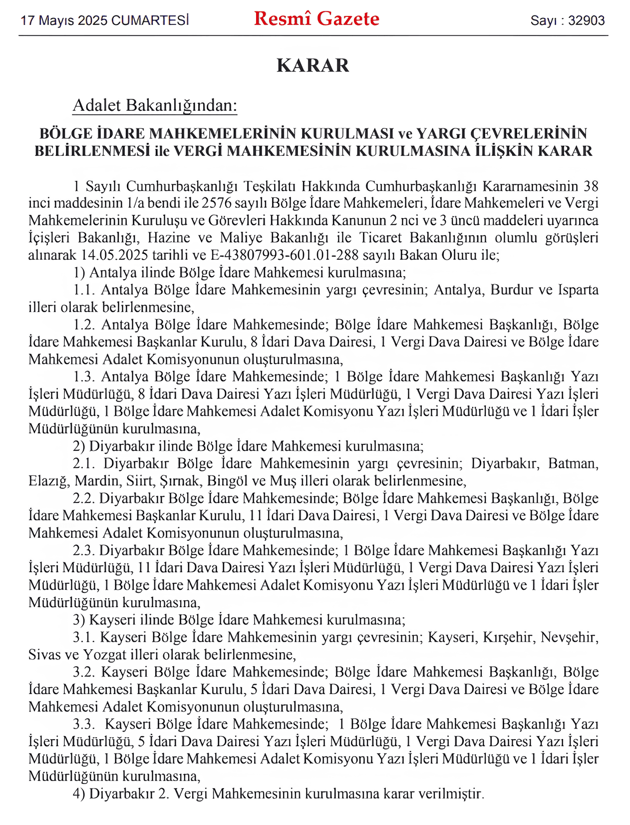 17-mayıs 2025 tarihli resmî gazete’de yayımlanan karar-514