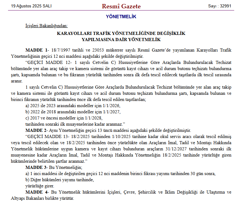 karayollari-trafi̇k yönetmeli̇ği̇nde deği̇şi̇kli̇k yapilmasina dai̇r yönetmeli̇k-619