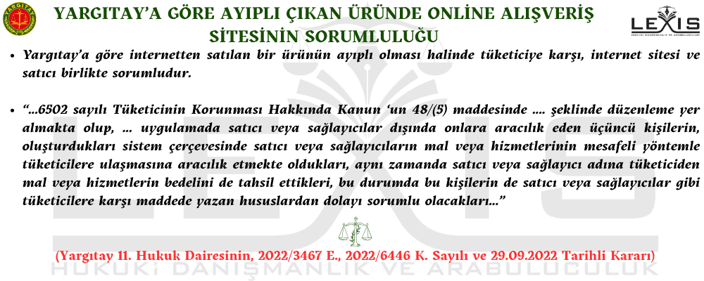 Ayıplı Çıkan Üründe Online Alışveriş Sitesinin Sorumluluğu